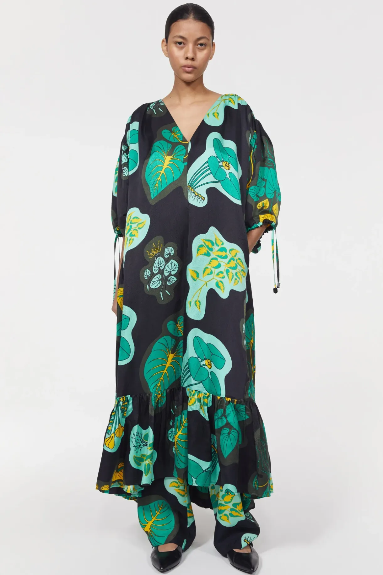 Dakota Leaf Hammered Dress^Rodebjer New