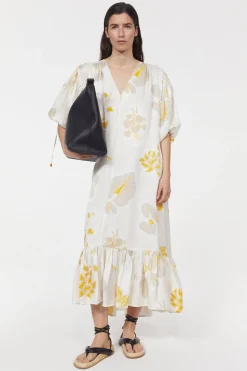 Dakota Leaf Hammered Dress^Rodebjer New